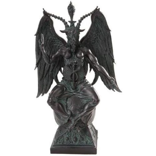 Statue Baphomet Pédestal Fini Pierre, Pacific Giftware - Vue principale