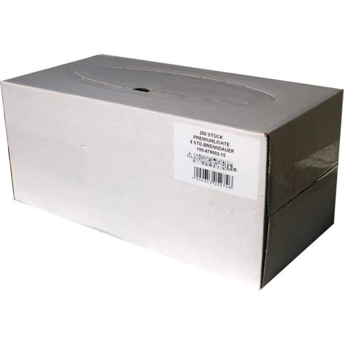 Détail de Bougies Chauffe Plats Blancs, 250 Unités, Durée 8 Heures