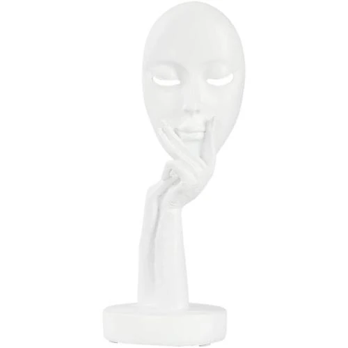 Wifehelper Statue Abstraite Penseur Masque Visage Blanc - Vue principale