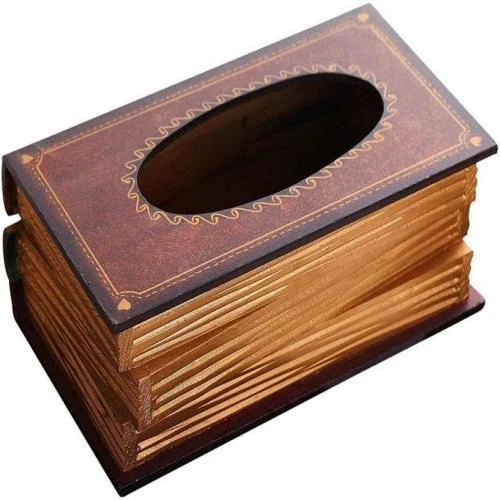 Détail de Boîte à Mouchoirs en Bois Style Vintage pour Bureau et Maison