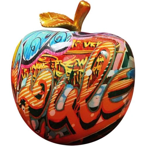 Fenteer Sculpture Résine Apple, Décor Créatif Coloré - Vue principale