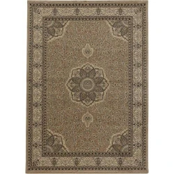 Tapis Beige Oriental Carpetsale24, Poils Ras, Salon, Couloir en situation