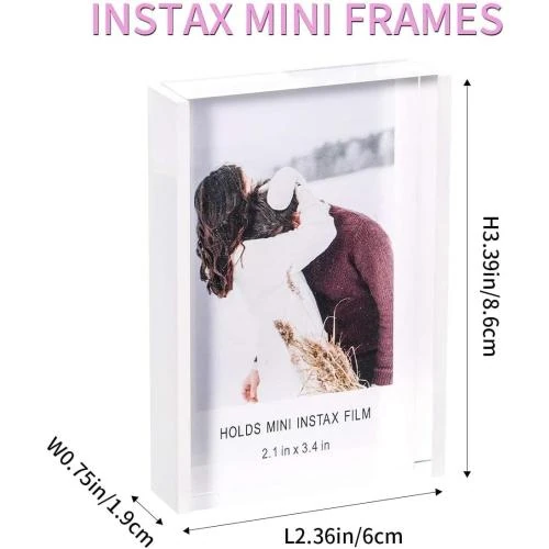 Détail de Cadre photo flottant blanc, mini cadre Polaroid, décoration