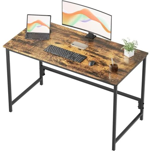 Bureau Informatique Multifonctionnel HLFURNIEU, Retro Marron - Vue principale