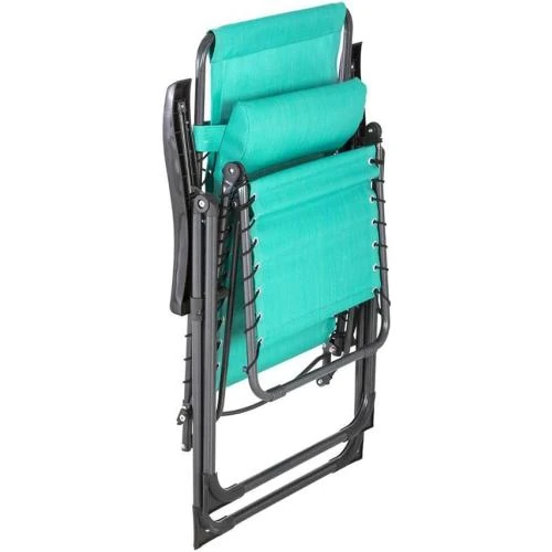 Zoom sur Fauteuil Jardin Relax SILOS, Texaline, Vert Émeraude