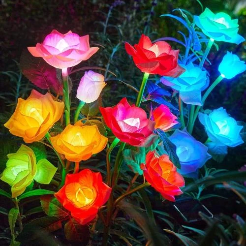 Lampes solaires KOOPER, 20 roses LED couleur, extérieur - Vue principale