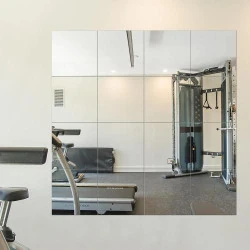 Miroirs carrés en verre, lot de 16, décoration moderne