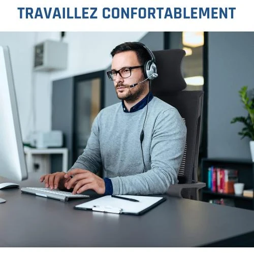 Détail de Chaise de Bureau Ergonomique KLIM K300, Coussins Doux, Noir