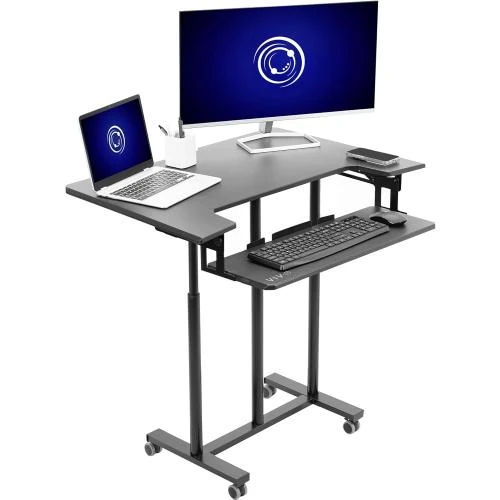 Bureau Metal Noir VIVO, Design Moderne, Ergonomique - Vue principale