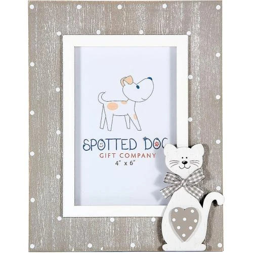 Cadre Photo Bois Chat Spotted Dog Gift Company, Gris - Vue principale