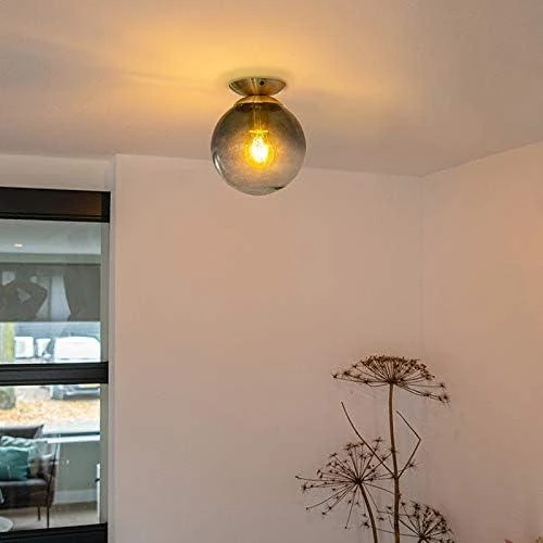 Détail de Plafonnier Art Deco 1 lumière, bleu, éclairage intérieur