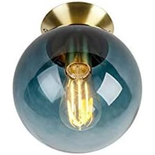Plafonnier Art Deco 1 lumière, bleu, éclairage intérieur - Vue principale