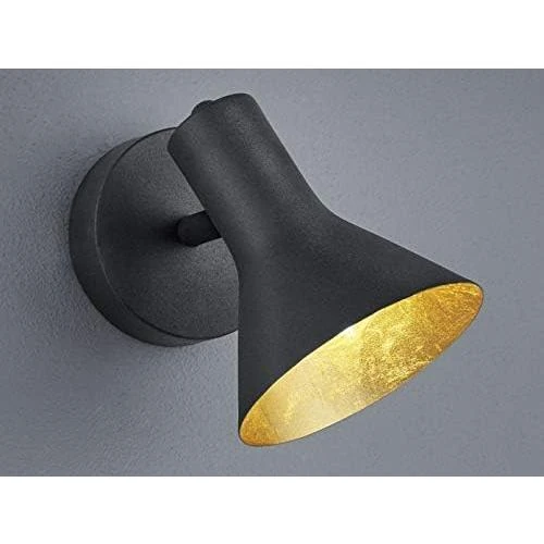 Détail de Lampe de table noire, métal, 18W E14, design moderne