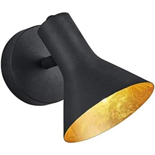 Lampe de table noire, métal, 18W E14, design moderne - Vue principale