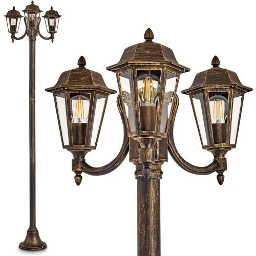 Lampe extérieure NATAL Hofstein, candelabre antique noir - Vue principale