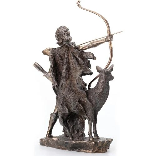 Zoom sur Statue Bronze Artemis, Déesse Chasse, Veronese Design