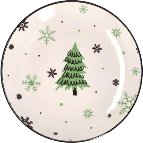Zoom sur MamboCat Assiettes Gâteaux Sapin Noël, Lot 6 pièces