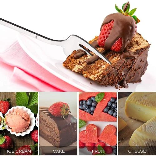 Zoom sur Ensemble 8 Pièces Couverts Fruits Acier Inoxydable