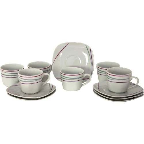 Tasses expresso 10 cl, soucoupes incluses, Caviano - Vue principale