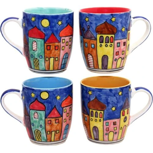 Tasses à café Gall Amp Zick, motif ville, céramique - Vue principale