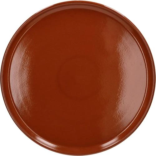 Zoom sur Assiettes à pizza en argile émaillées, design antique vintage