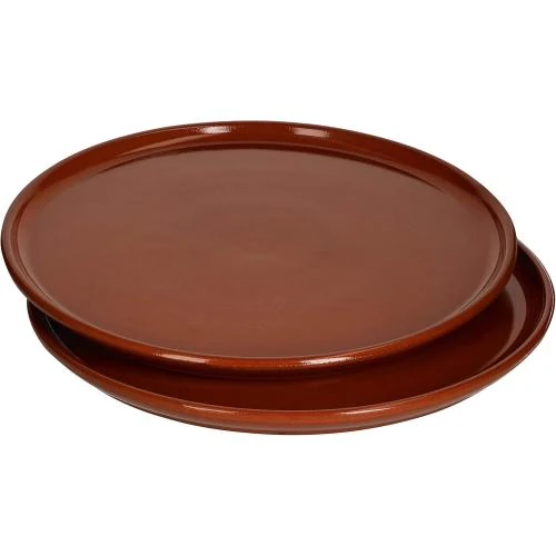 Détail de Assiettes à pizza en argile émaillées, design antique vintage