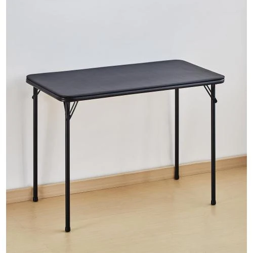 Table Pliante Noir, Cadre Métallique Stable, Peu Encombrante - Vue principale