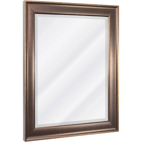 Miroir mural biseauté, cadre bronze, style élégant - Vue principale
