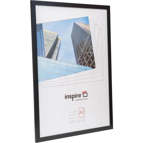 Zoom sur Cadre photo plexiglas noir Hampton Frames Oxford 42x59 cm