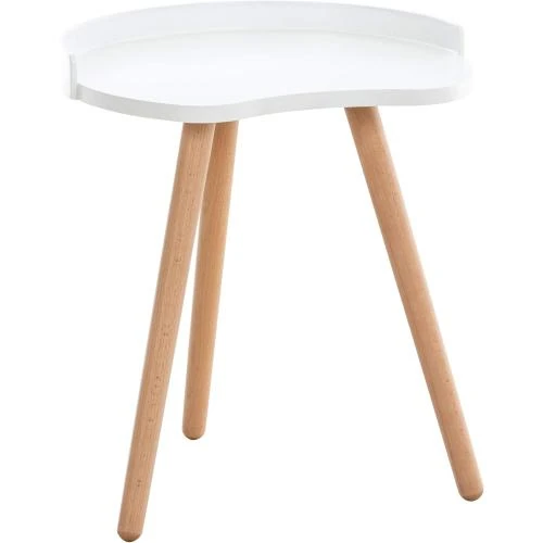 Détail de Table d'appoint Scandinave Narvik CLP, Bois, Blanc