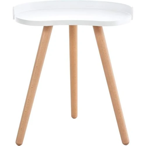 Zoom sur Table d'appoint Scandinave Narvik CLP, Bois, Blanc