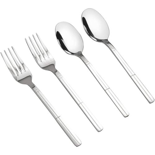 Présentation de Fourchettes, Cuillères Dessert Acier Inoxydable, 12 Pièces