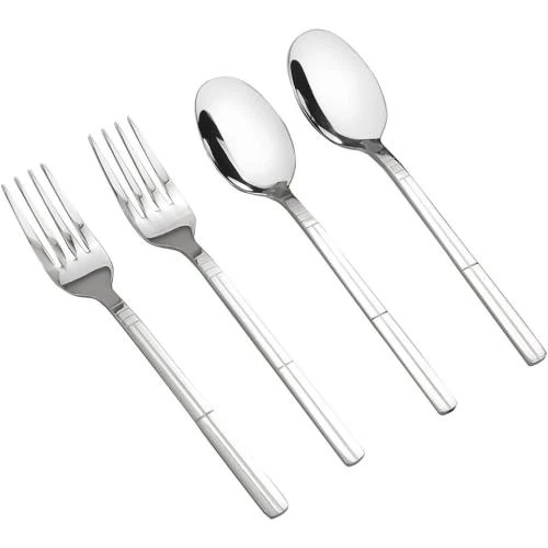 Fourchettes, Cuillères Dessert Acier Inoxydable, 12 Pièces - Vue principale