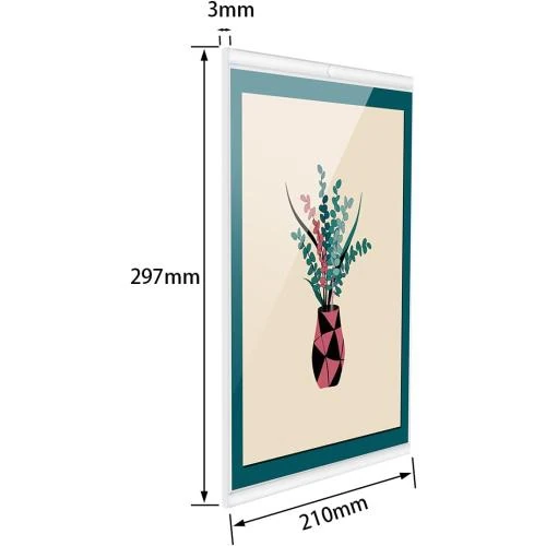 Détail de Cadre Photo Acrylique Blanc, Affiche Mural Transparent, Diplôme