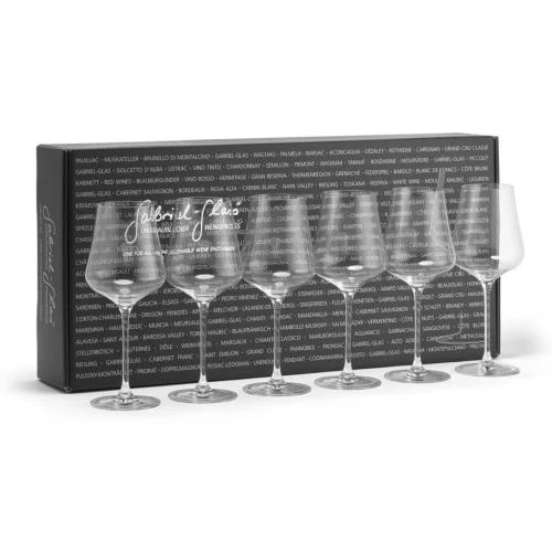 Détail de Verres à vin universels, lot de 6, lave-vaisselle, chiffon doux