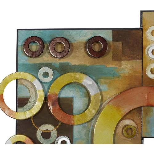 Zoom sur Déco Murale Métal Bois, Décoration Intérieure Chic