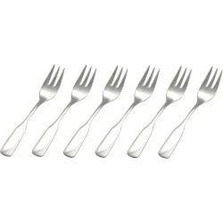 Fourchettes dessert, acier inoxydable, set 6 pièces, élégant
