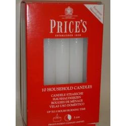 Bougies blanches, lot de 10, décoration, ambiance, parfum