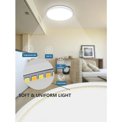 Zoom sur Plafonnier LED Brisplen 24W 2400LM Blanc Ultra Fin