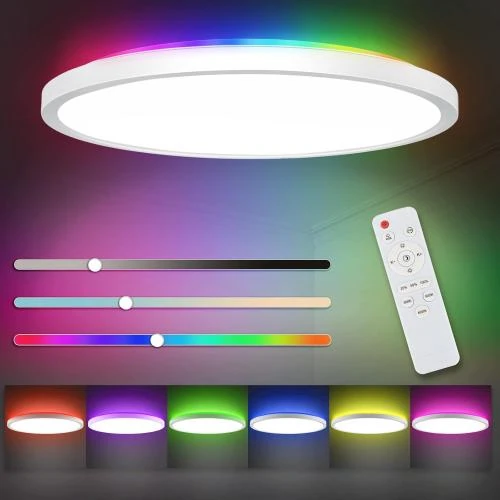 Plafonnier LED Dimmable CheDux, 3200lm, RGB, Moderne - Vue principale