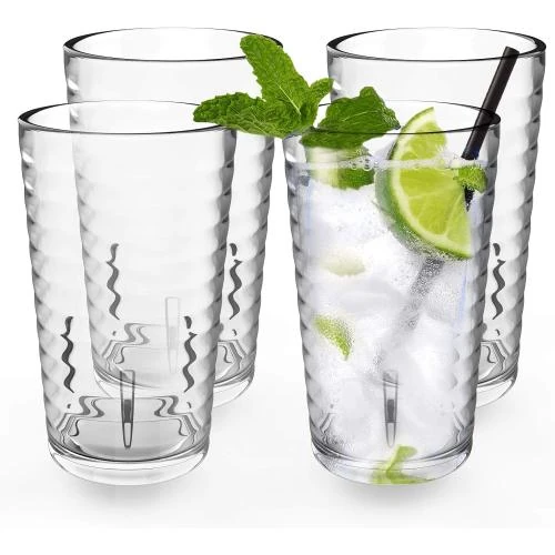 Verres en plastique empilables ALIMOTA, lot de 4, 350 ml - Vue principale