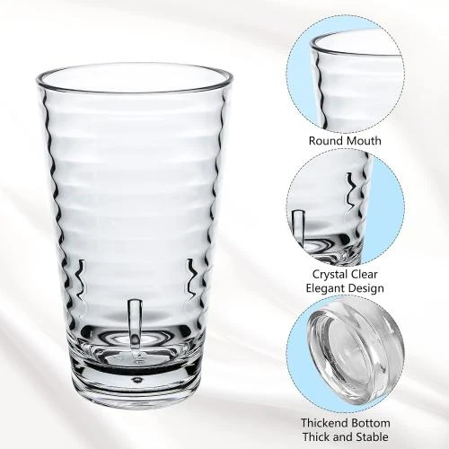 Zoom sur Verres en plastique empilables ALIMOTA, lot de 4, 350 ml
