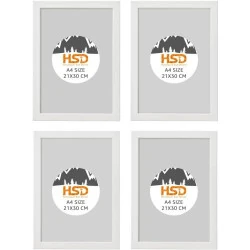 Cadres photo blancs Ikea Fiskbo, lot de 4, A4