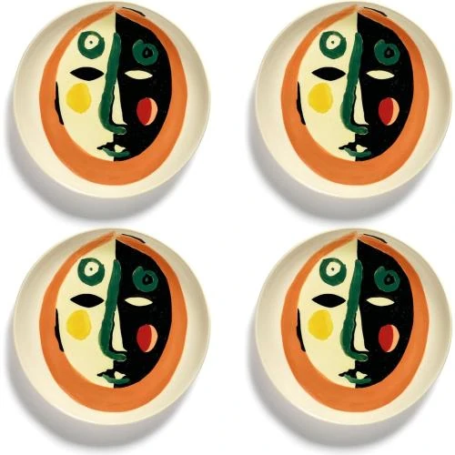 Assiette à dessert Serax visage, design unique, élégance - Vue principale