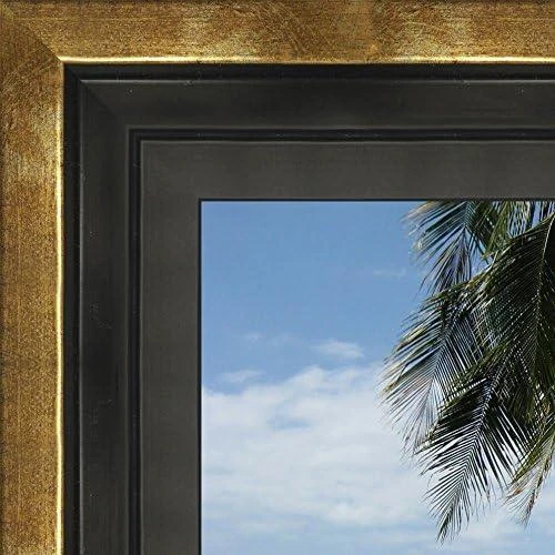 Zoom sur Caisse Américaine Noir, Cadre Bois 70x50 cm, Toile