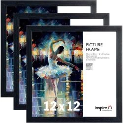 Cadres photo plexiglas noir, lot de 3, Inspire By Hampton