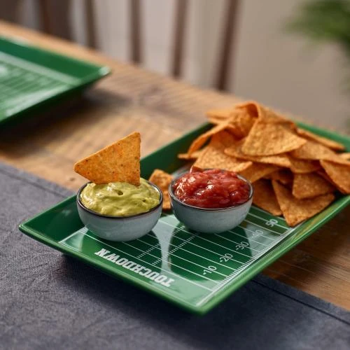 Détail de Assiette céramique football américain, look terrain de jeu