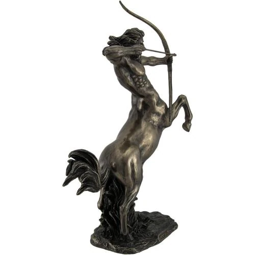 Zoom sur Statue Zeckos Centaure Tir Flèche Finition Bronze