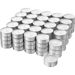 Bougies chauffe-plat S Amp S Shop, 200 pièces, blanches