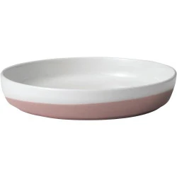 Libbey, Lot 4 assiettes plates porcelaine rose